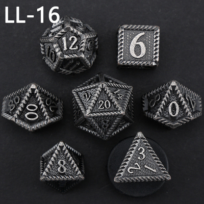 Đá kim loại DND, Đá RPG đa diện Dragon và Dungeon, Đá thang rồng 7 trò chơi trên bàn