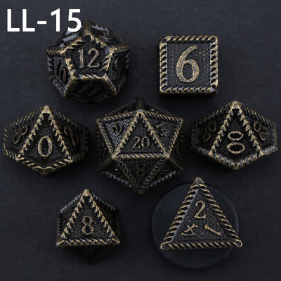Đá kim loại DND, Đá RPG đa diện Dragon và Dungeon, Đá thang rồng 7 trò chơi trên bàn