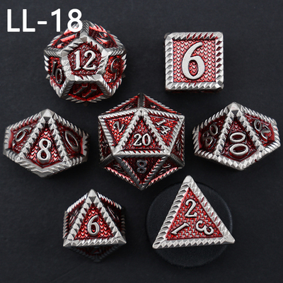 Đá kim loại DND, Đá RPG đa diện Dragon và Dungeon, Đá thang rồng 7 trò chơi trên bàn