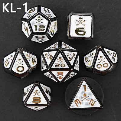 7 Skeleton Dice, Multi-Faced Digital Color DND Board Game, Dragon và Dungeon