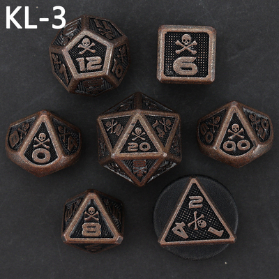 7 Skeleton Dice, Multi-Faced Digital Color DND Board Game, Dragon và Dungeon