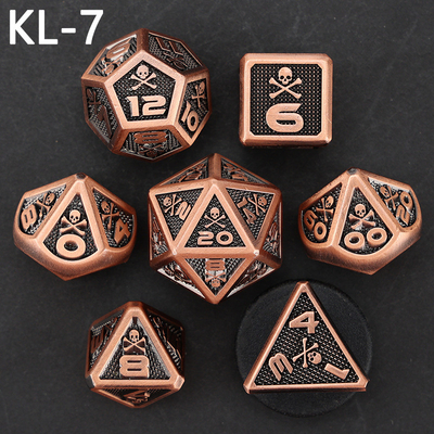 7 Skeleton Dice, Multi-Faced Digital Color DND Board Game, Dragon và Dungeon