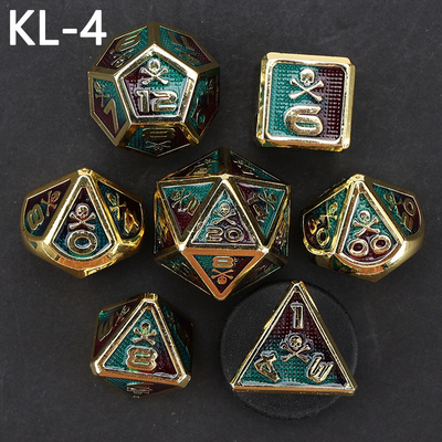 7 Skeleton Dice, Multi-Faced Digital Color DND Board Game, Dragon và Dungeon