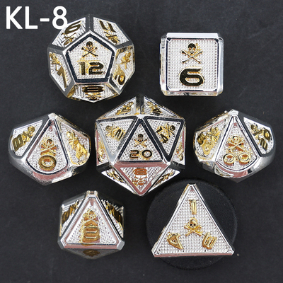 7 Skeleton Dice, Multi-Faced Digital Color DND Board Game, Dragon và Dungeon