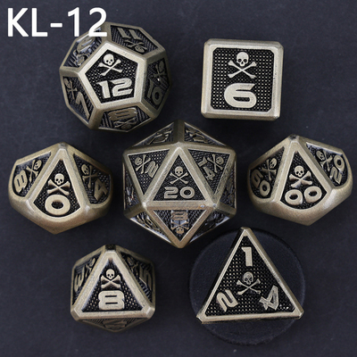 7 Skeleton Dice, Multi-Faced Digital Color DND Board Game, Dragon và Dungeon