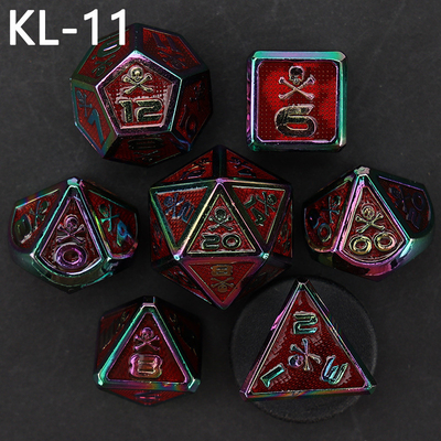 7 Skeleton Dice, Multi-Faced Digital Color DND Board Game, Dragon và Dungeon