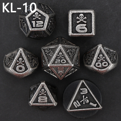 7 Skeleton Dice, Multi-Faced Digital Color DND Board Game, Dragon và Dungeon