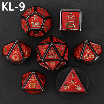 7 Skeleton Dice, Multi-Faced Digital Color DND Board Game, Dragon và Dungeon