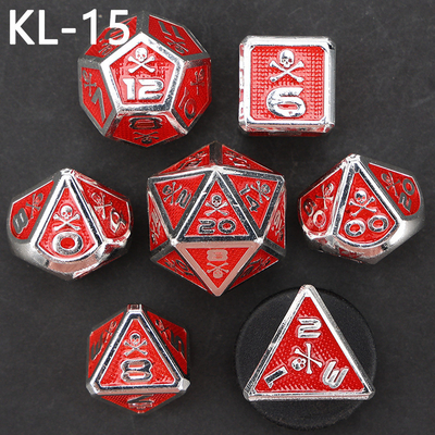 7 Skeleton Dice, Multi-Faced Digital Color DND Board Game, Dragon và Dungeon