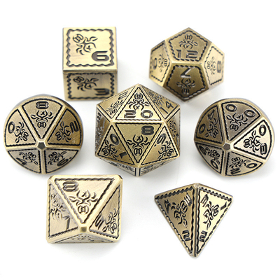Điện áp Vintage màu Bạch tuộc kim loại Dnd Dice Set Rồng và rồng cờ vua trò chơi xúc xắc