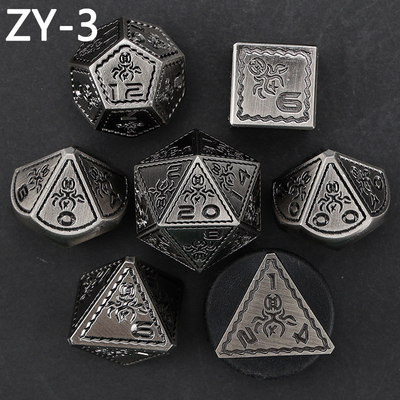 Điện áp Vintage màu Bạch tuộc kim loại Dnd Dice Set Rồng và rồng cờ vua trò chơi xúc xắc