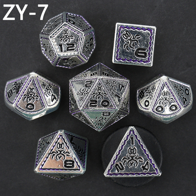 Điện áp Vintage màu Bạch tuộc kim loại Dnd Dice Set Rồng và rồng cờ vua trò chơi xúc xắc