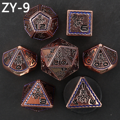 Điện áp Vintage màu Bạch tuộc kim loại Dnd Dice Set Rồng và rồng cờ vua trò chơi xúc xắc
