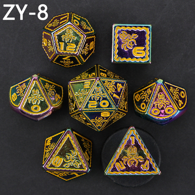 Điện áp Vintage màu Bạch tuộc kim loại Dnd Dice Set Rồng và rồng cờ vua trò chơi xúc xắc