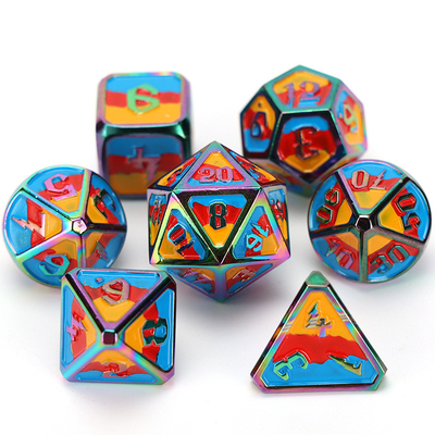 Đồ đốm kim loại và nhựa tùy chỉnh D20 trò chơi D &amp; D đa giác DND số đốm đặt RPG số đốm
