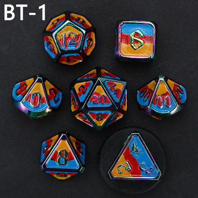 Đồ đốm kim loại và nhựa tùy chỉnh D20 trò chơi D &amp; D đa giác DND số đốm đặt RPG số đốm