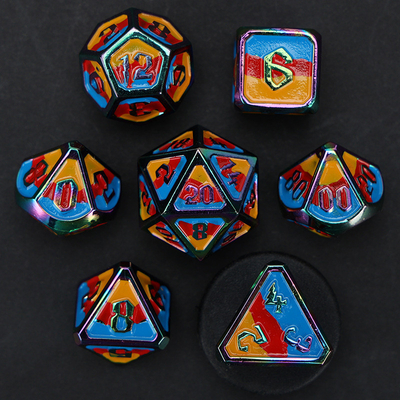 Đồ đốm kim loại và nhựa tùy chỉnh D20 trò chơi D &amp; D đa giác DND số đốm đặt RPG số đốm