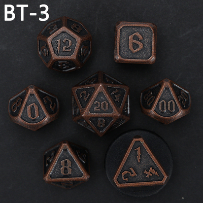Đồ đốm kim loại và nhựa tùy chỉnh D20 trò chơi D &amp; D đa giác DND số đốm đặt RPG số đốm