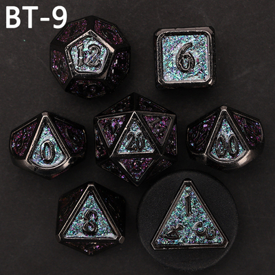 Đồ đốm kim loại và nhựa tùy chỉnh D20 trò chơi D &amp; D đa giác DND số đốm đặt RPG số đốm