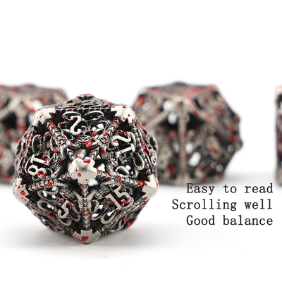 Chơi xúc xắc kim loại rỗng polyhedron tùy chỉnh xúc xắc rồng và rồng xúc xắc trò chơi bảng