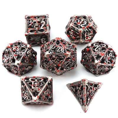 Chơi xúc xắc kim loại rỗng polyhedron tùy chỉnh xúc xắc rồng và rồng xúc xắc trò chơi bảng