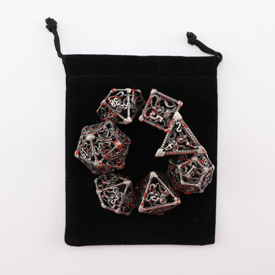 Chơi xúc xắc kim loại rỗng polyhedron tùy chỉnh xúc xắc rồng và rồng xúc xắc trò chơi bảng