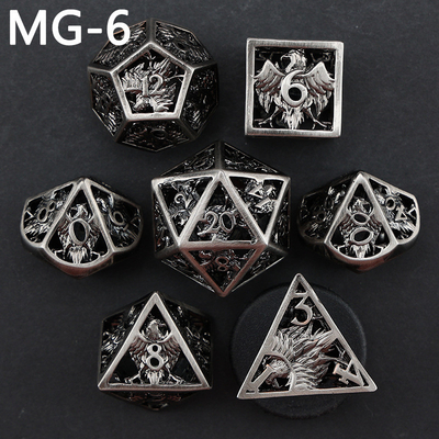 Chơi xúc xắc kim loại rỗng polyhedron tùy chỉnh xúc xắc rồng và rồng xúc xắc trò chơi bảng