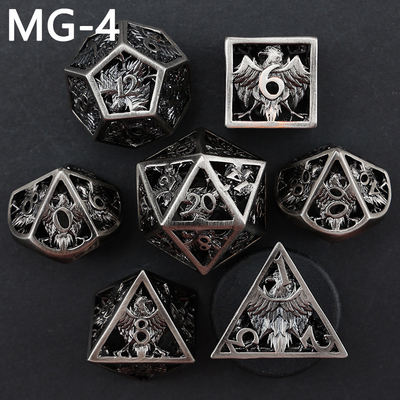 Chơi xúc xắc kim loại rỗng polyhedron tùy chỉnh xúc xắc rồng và rồng xúc xắc trò chơi bảng