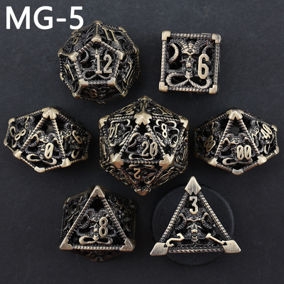 Chơi xúc xắc kim loại rỗng polyhedron tùy chỉnh xúc xắc rồng và rồng xúc xắc trò chơi bảng