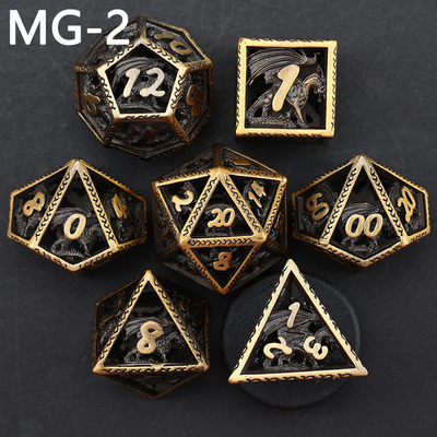 Chơi xúc xắc kim loại rỗng polyhedron tùy chỉnh xúc xắc rồng và rồng xúc xắc trò chơi bảng