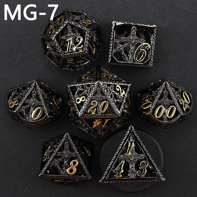 Chơi xúc xắc kim loại rỗng polyhedron tùy chỉnh xúc xắc rồng và rồng xúc xắc trò chơi bảng