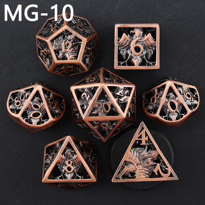 Chơi xúc xắc kim loại rỗng polyhedron tùy chỉnh xúc xắc rồng và rồng xúc xắc trò chơi bảng