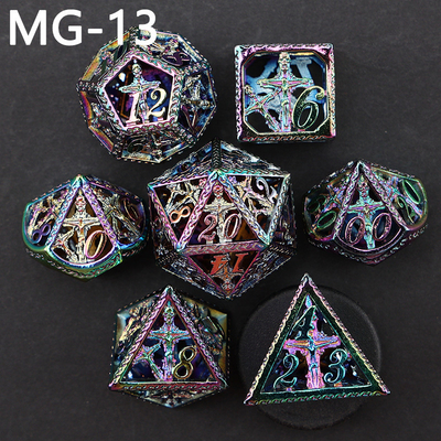 Chơi xúc xắc kim loại rỗng polyhedron tùy chỉnh xúc xắc rồng và rồng xúc xắc trò chơi bảng