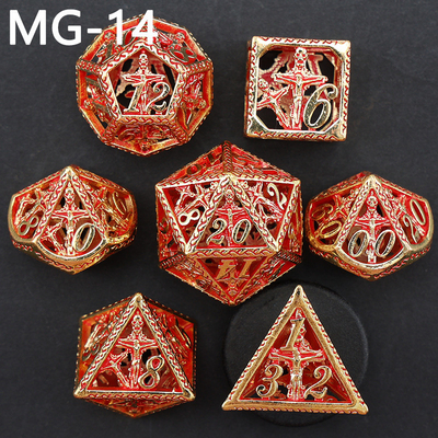 Chơi xúc xắc kim loại rỗng polyhedron tùy chỉnh xúc xắc rồng và rồng xúc xắc trò chơi bảng