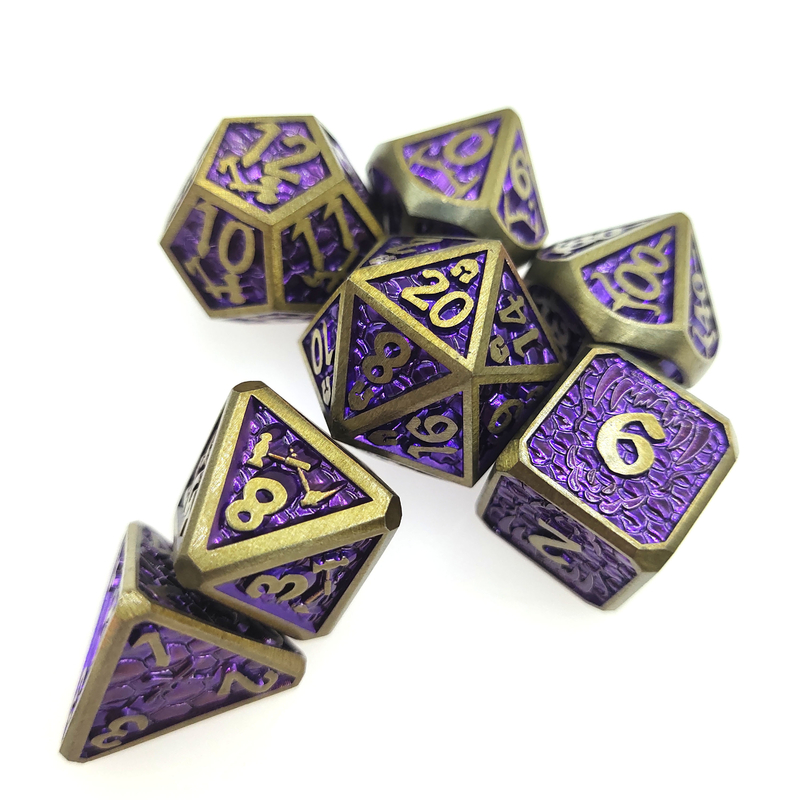 Mini RPG Xúc xắc Bộ đa diện nhỏ 7 mảnh ma thuật thu thập chip Bộ xúc xắc
