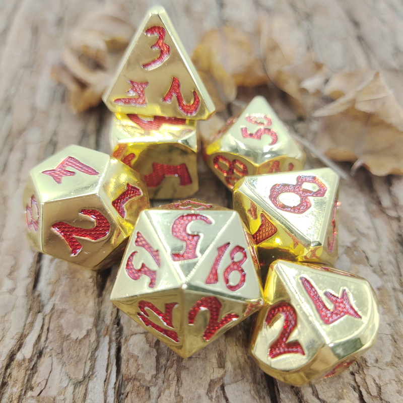 Bộ xúc xắc đa diện sang trọng gồm D4, D6, D8, D10, D12, D20 và D% cho các trò chơi thẻ bài RPG