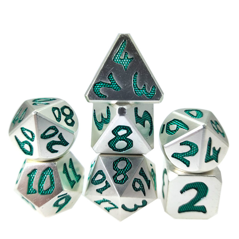 Hợp kim kẽm DND Mini Dice Bộ xúc xắc thủ công chống mài mòn cho DND hoặc RPG