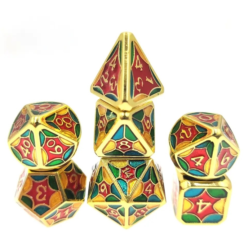TRPG Running Group Metal Dice Dragon And Dungeon màu sắc màu sắc Spiderweb
