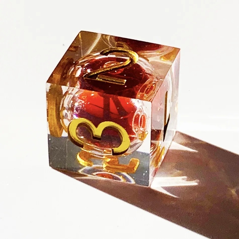 RPG Game Blood Dice Set Đỏ Liquid Core Dice Nhựa Rồng Và Dungeon