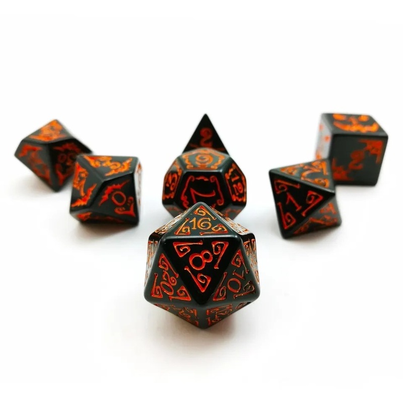 Polymodial Resin Dice 7PCS RPG Dice Set D4 D6 D8 D10 D12 D20