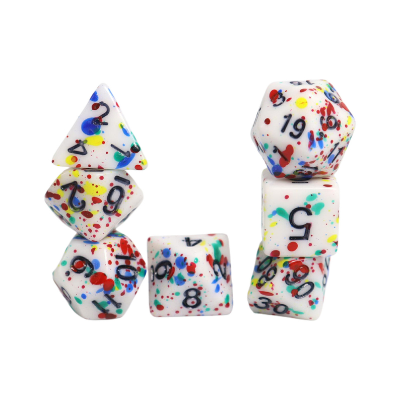 Graffiti Phantom màu nhựa bảng trò chơi xúc xắc bộ dnd xúc xắc