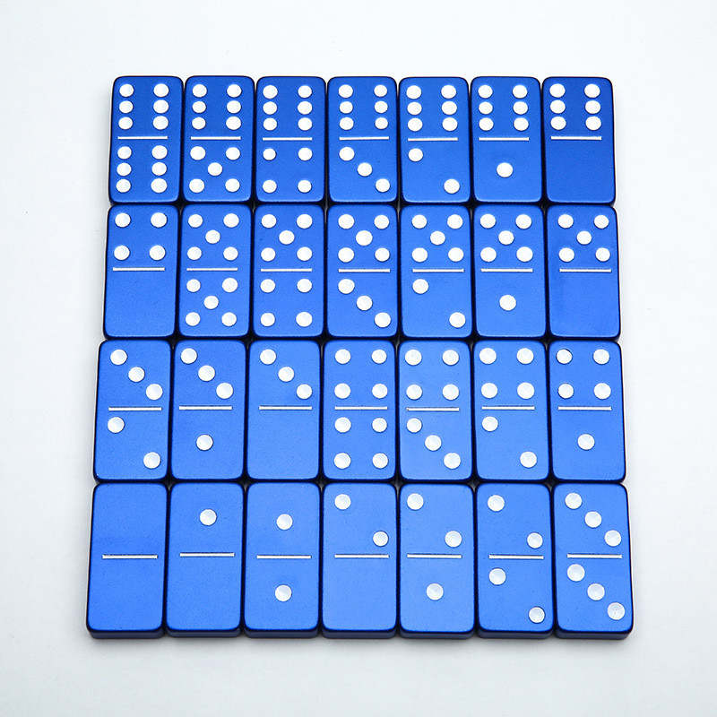 Bộ Domino kim loại hai 6 6 với 28 khối domino hợp kim nhôm khổng lồ
