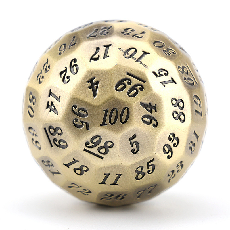 Color Solid 100D Metal Dice Set Dungeon and Dragon DND # RPG # COC