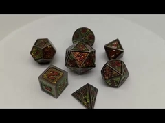 Polyhedron Black Metal DND Dice Nhiệt độ cao không độc hại